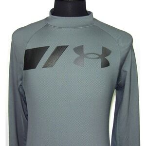 Under Armour Cold Gear Long Sleeved Gray Mock Fitted Athletic Shirt Men's Medium